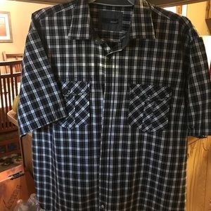 Button down Bruno Blue plaid shirt